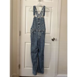 We The Free Blue Denim Overalls